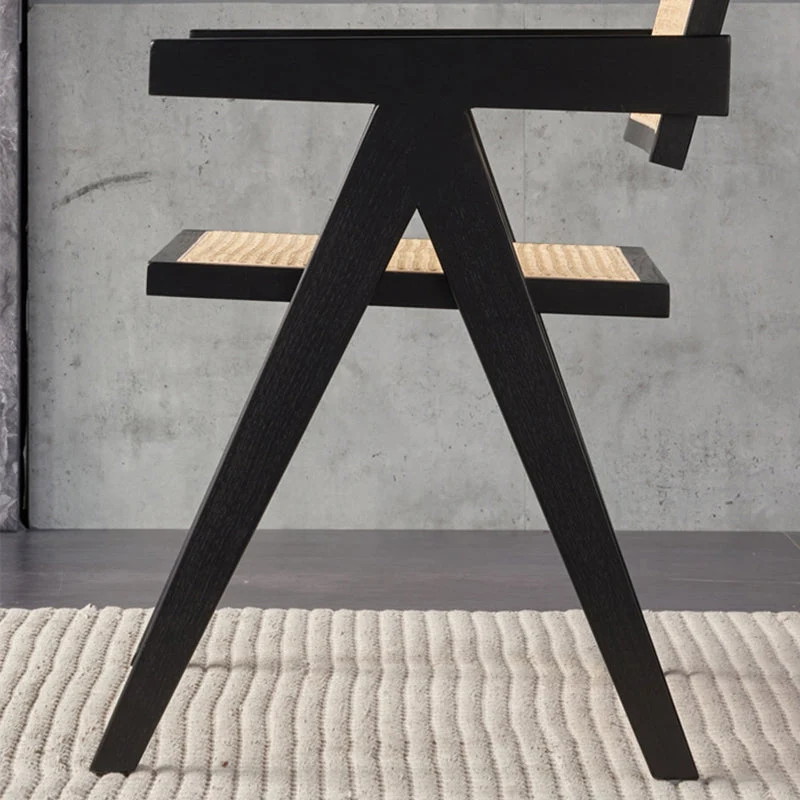Sedia da pranzo singola legno con sedia laterale con schienale aperto stile moderno Clearhalo