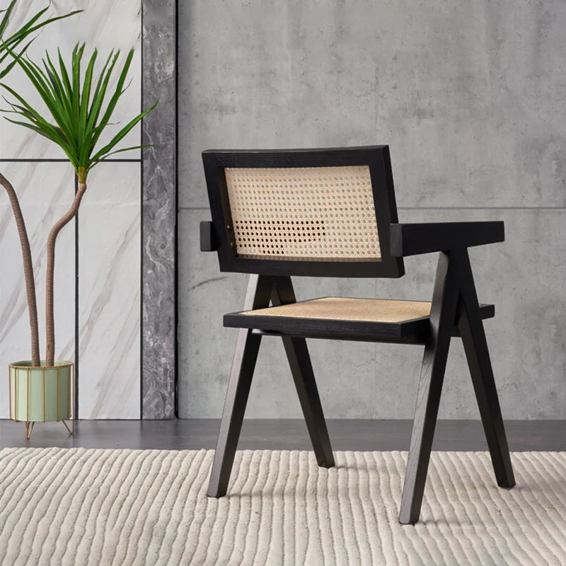 Sedia da pranzo singola legno con sedia laterale con schienale aperto stile moderno Clearhalo