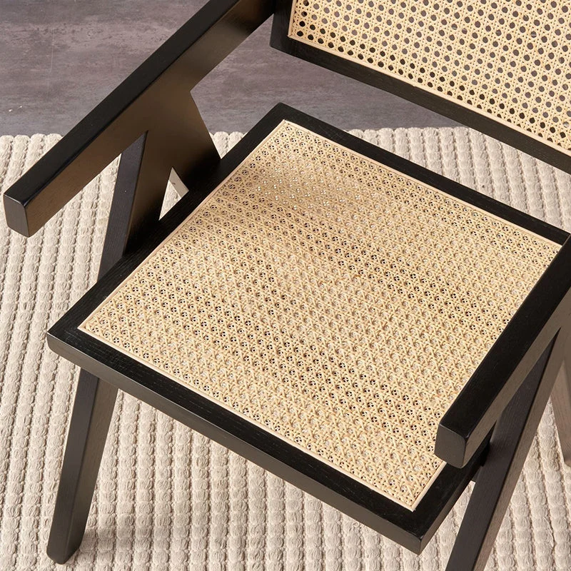 Sedia da pranzo singola legno con sedia laterale con schienale aperto stile moderno Clearhalo