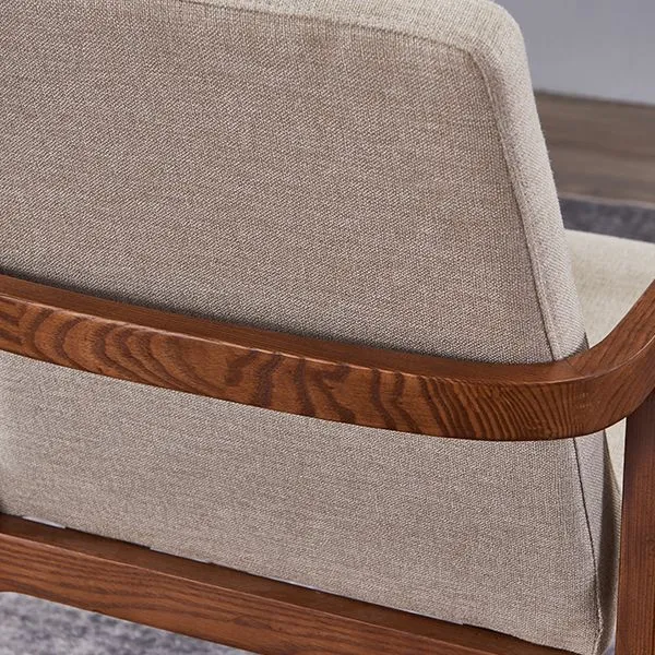 Sedia da pranzo singola stile tradizionale legno di frassino da cucina con schienale massiccio Clearhalo