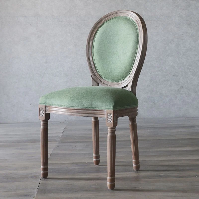 Sedia da pranzo stile country Sedia King Louis con schienale e gambe legno per uso domestico Clearhalo