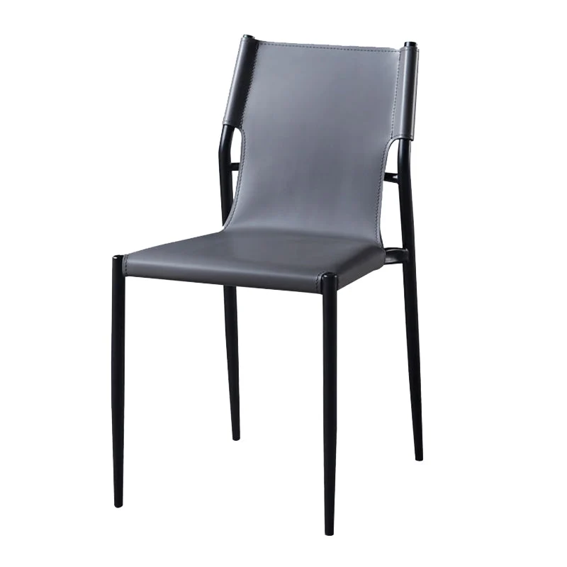 Sedia da pranzo stile designer pelle per caffetteria, con schienale solido Clearhalo