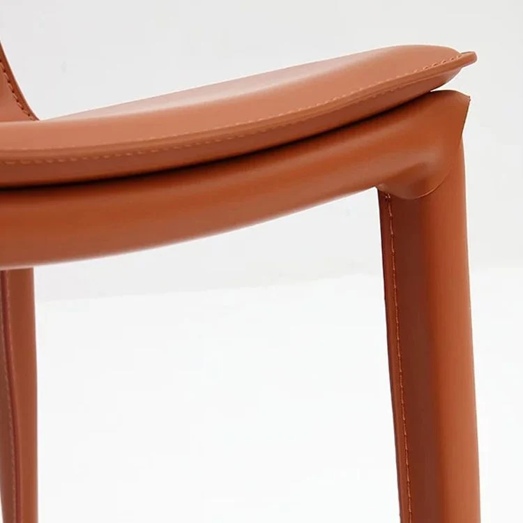 Sedia da pranzo stile designer pelle per la casa, con schienale massiccio (set di 2) Clearhalo