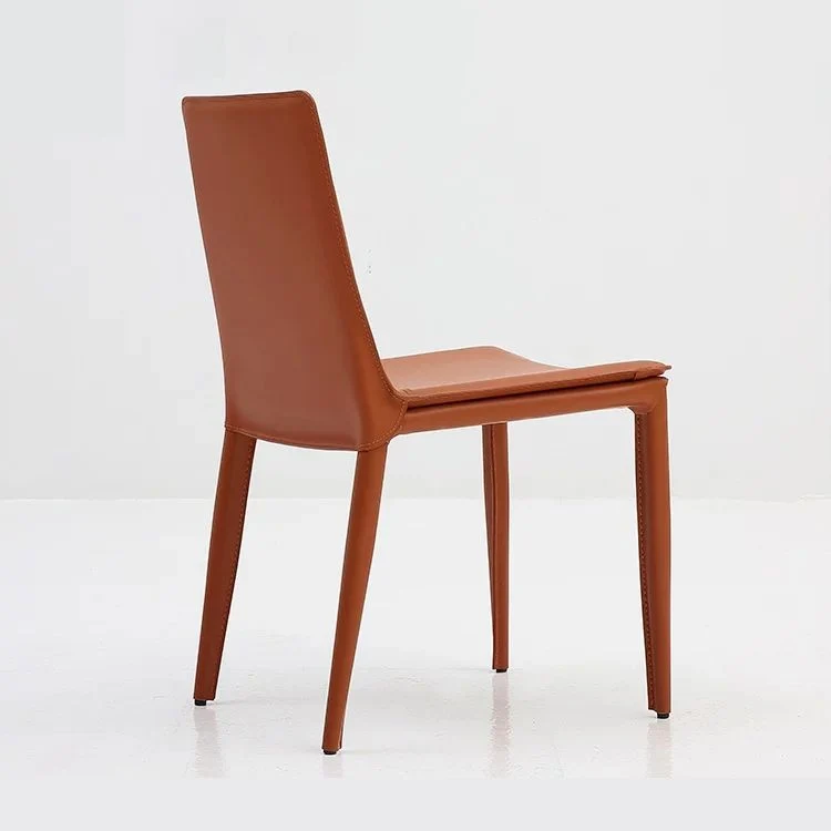 Sedia da pranzo stile designer pelle per la casa, con schienale massiccio (set di 2) Clearhalo