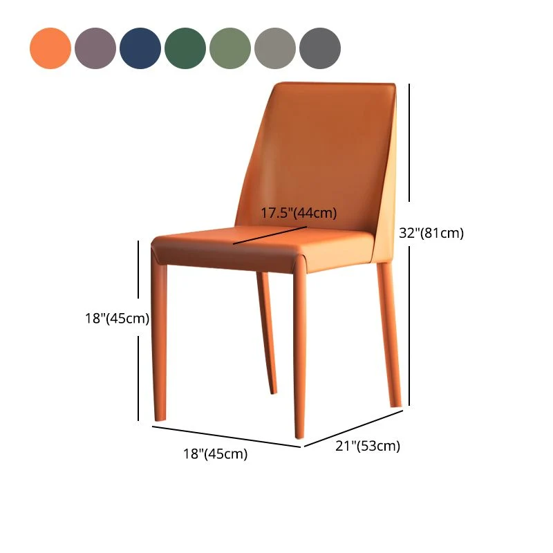 Sedia da pranzo stile designer per la casa, con schienale massiccio, pelle, finitura opaca Clearhalo