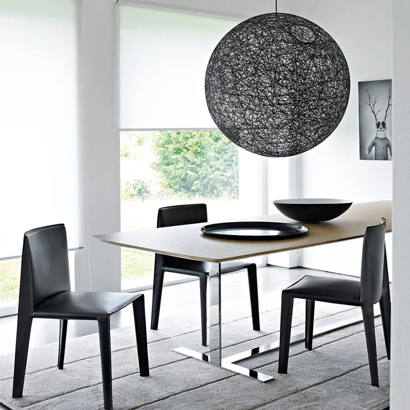 Sedia da pranzo stile designer, sedia laterale pelle, finitura opaca, con schienale massiccio (set di 2) Clearhalo