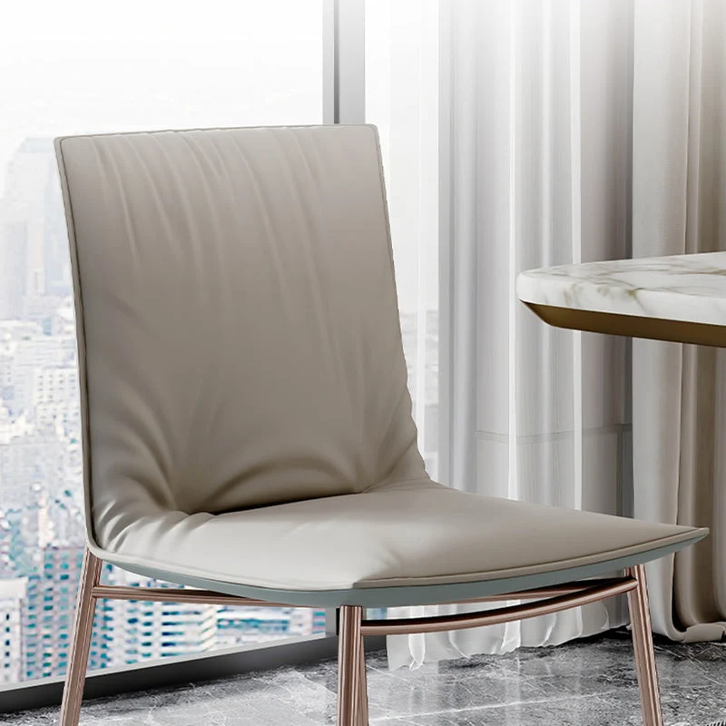 Sedia da pranzo stile Glam Sedia laterale imbottita per soggiorno Clearhalo