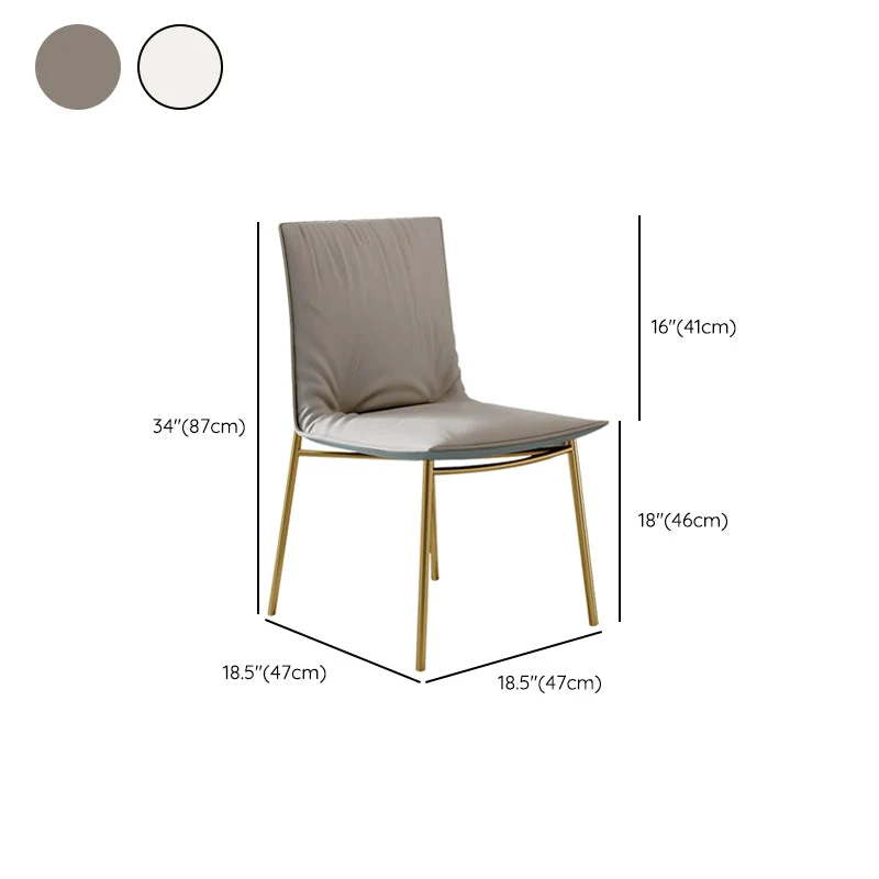 Sedia da pranzo stile Glam Sedia laterale imbottita per soggiorno Clearhalo