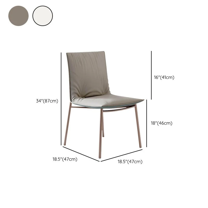 Sedia da pranzo stile Glam Sedia laterale imbottita per soggiorno Clearhalo
