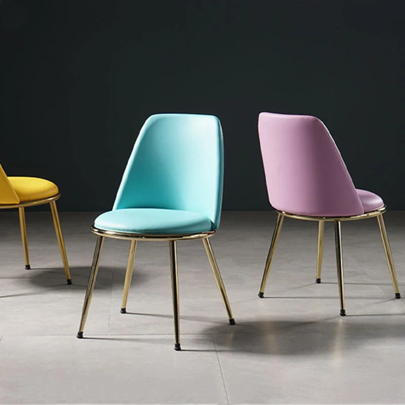 Sedia da pranzo stile glamour, sedia laterale, senza braccioli, con schienale massiccio, per sala da pranzo Clearhalo