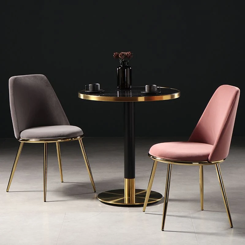 Sedia da pranzo stile glamour, sedia laterale, senza braccioli, con schienale massiccio, per sala da pranzo Clearhalo