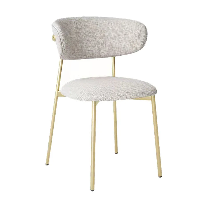 Sedia da pranzo stile glamour Sedia da pranzo imbottita con schienale aperto per sala da pranzo Clearhalo
