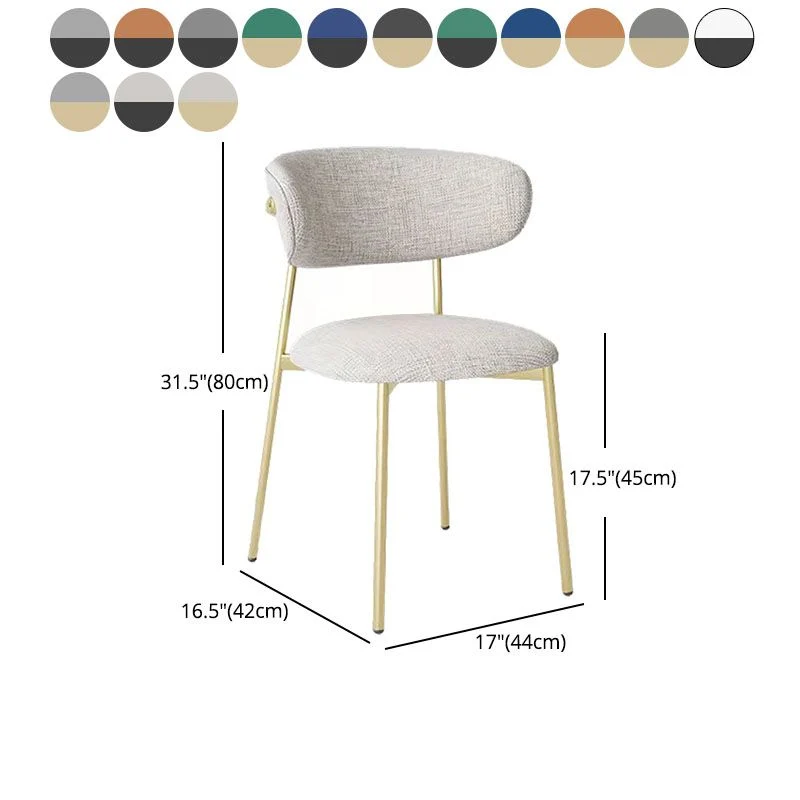 Sedia da pranzo stile glamour Sedia da pranzo imbottita con schienale aperto per sala da pranzo Clearhalo