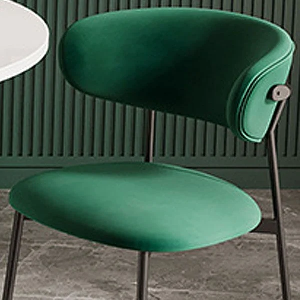 Sedia da pranzo stile glamour Sedia da pranzo imbottita con schienale aperto per sala da pranzo Clearhalo