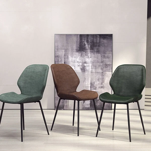 Sedia da pranzo stile glamour Sedia da sala da pranzo pelle PU per interni Clearhalo