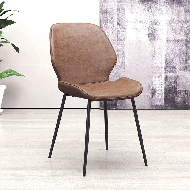 Sedia da pranzo stile glamour Sedia da sala da pranzo pelle PU per interni Clearhalo