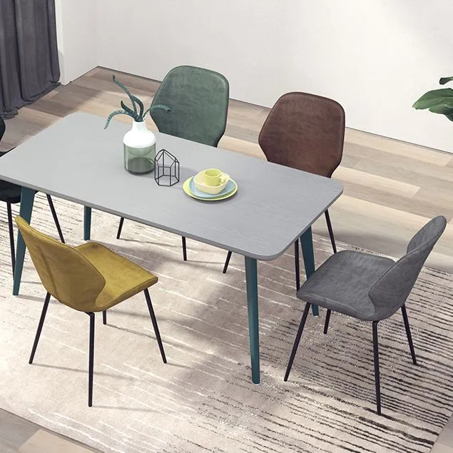 Sedia da pranzo stile glamour Sedia da sala da pranzo pelle PU per interni Clearhalo