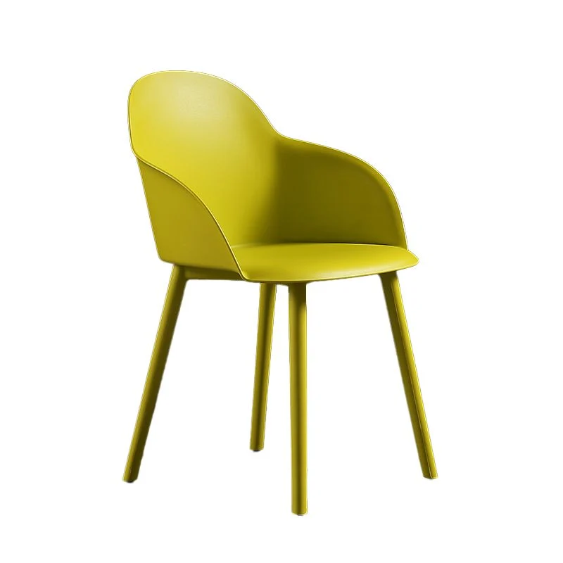 Sedia da pranzo stile moderno con braccioli da cucina e gambe plastica Clearhalo