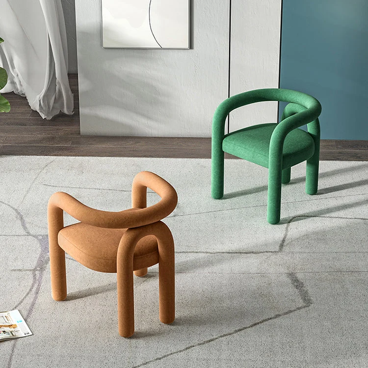Sedia da pranzo stile moderno con braccioli da cucina e gambe metallo Clearhalo