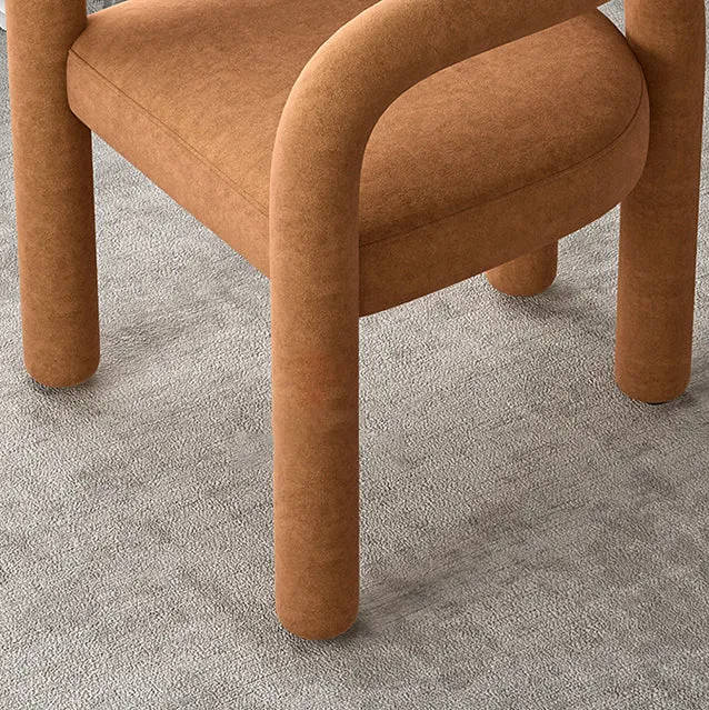 Sedia da pranzo stile moderno con braccioli da cucina e gambe metallo Clearhalo