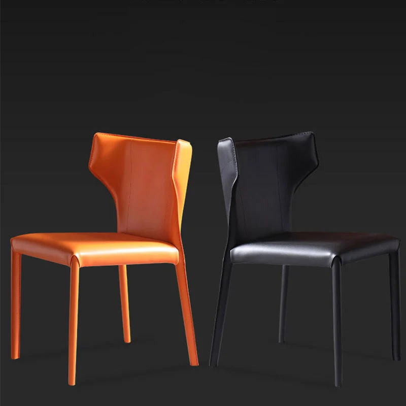 Sedia da pranzo stile moderno con schienale alto metallo senza braccioli per cucina Clearhalo