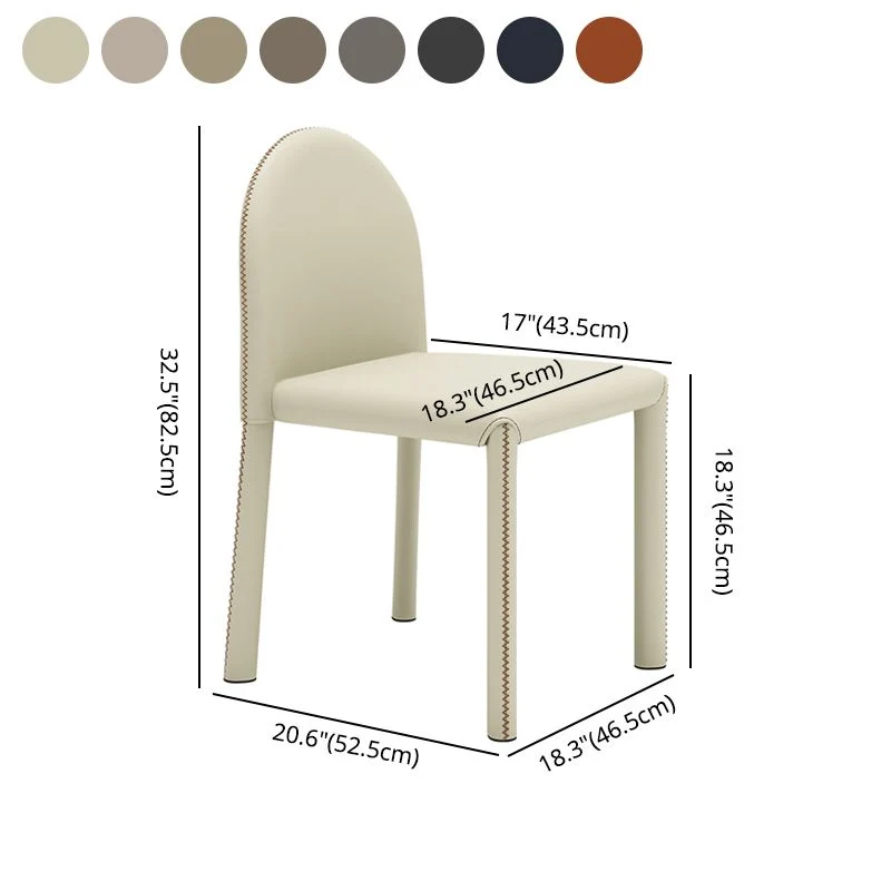 Sedia da pranzo stile moderno, sedia laterale senza braccioli da cucina con gambe metallo Clearhalo