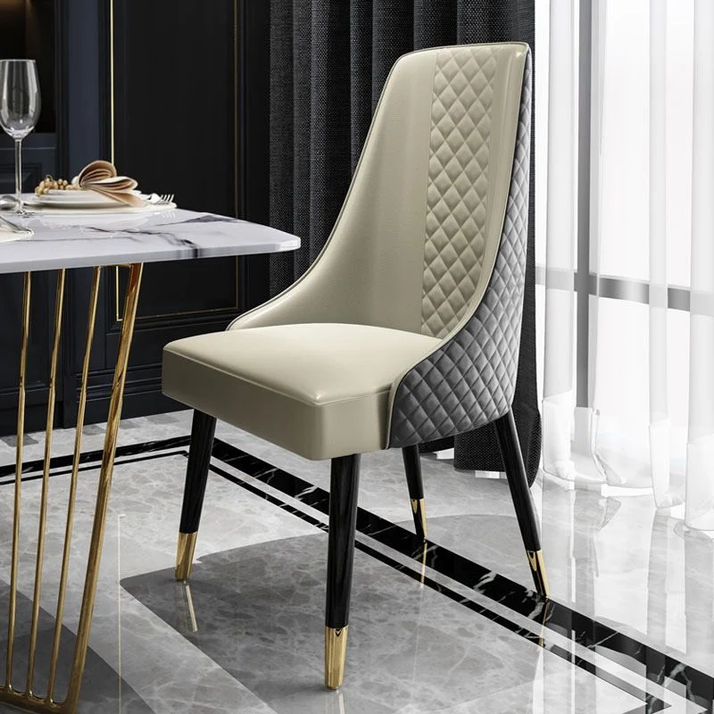 Sedia da pranzo stile moderno Sedia laterale da pranzo legno senza braccioli per cucina (set di 2) Clearhalo