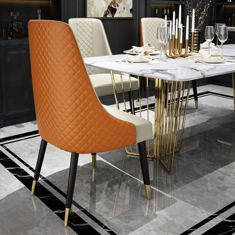 Sedia da pranzo stile moderno Sedia laterale da pranzo legno senza braccioli per cucina (set di 2) Clearhalo