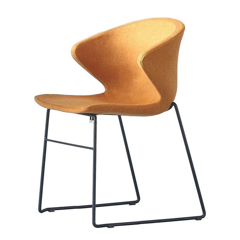 Sedia da pranzo stile moderno Sedie con schienale laterale metallo senza braccioli per cucina Clearhalo