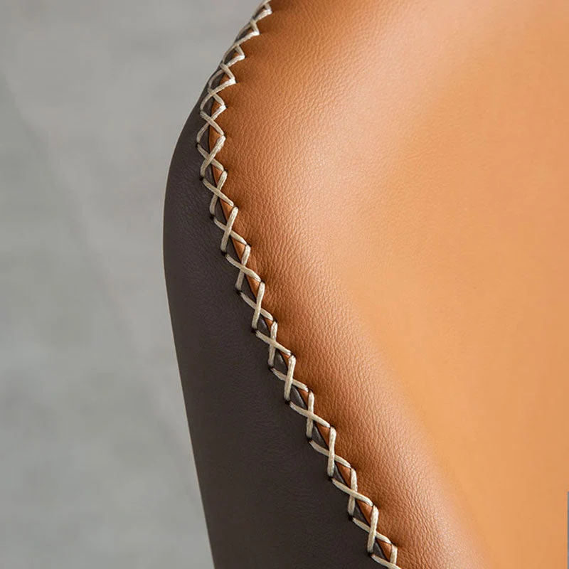 Sedia da pranzo stile moderno, sedie con schienale alto senza braccioli e gambe metallo Clearhalo