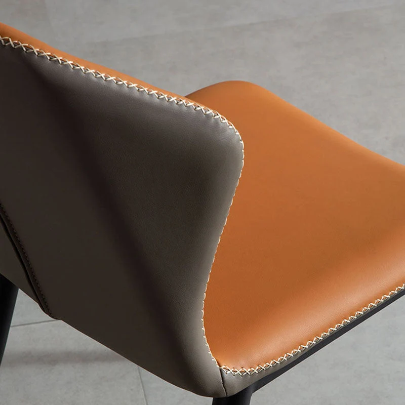 Sedia da pranzo stile moderno, sedie con schienale alto senza braccioli e gambe metallo Clearhalo