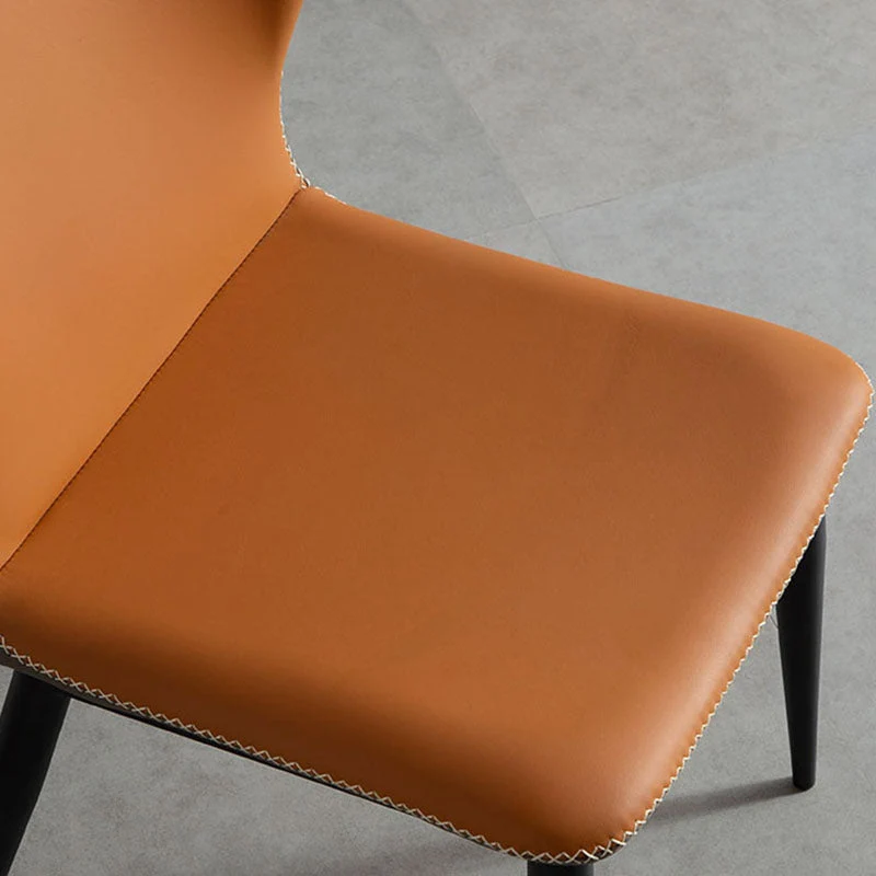 Sedia da pranzo stile moderno, sedie con schienale alto senza braccioli e gambe metallo Clearhalo