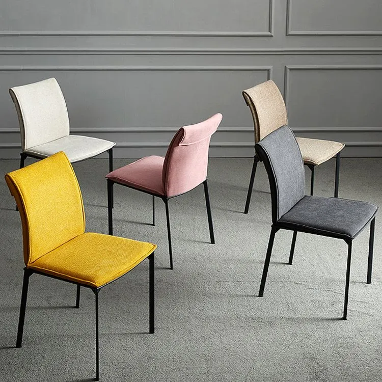 Sedia da pranzo stile moderno Sedie laterali senza braccioli da pranzo metallo per cucina Clearhalo