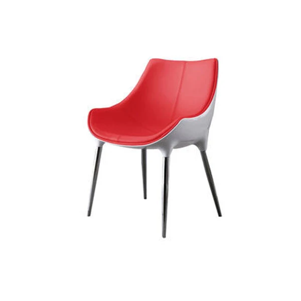 Sedia da pranzo stile moderno, sedie laterali con braccioli da cucina e gambe metallo (set di 2) Clearhalo