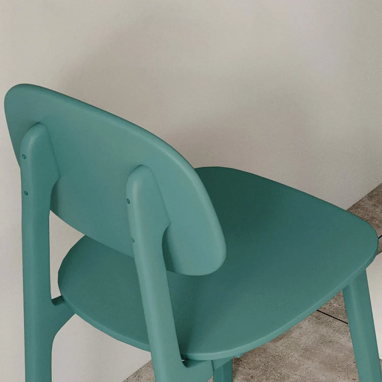 Sedia da pranzo stile moderno Sedie laterali da pranzo plastica senza braccioli per cucina (set di 4) Clearhalo