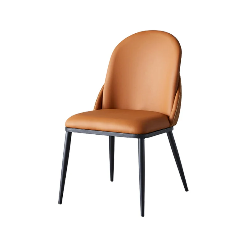 Sedia da pranzo stile moderno Sedie Parsons laterali metallo senza braccioli per cucina Clearhalo