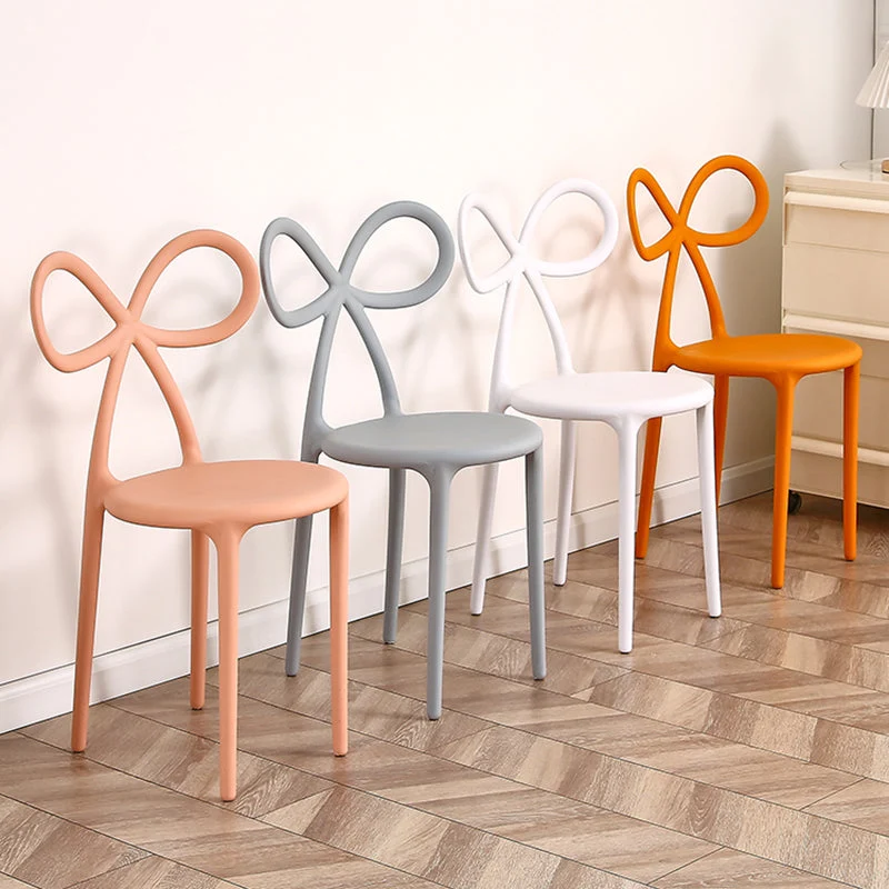 Sedia da pranzo stile moderno Sedie da pranzo senza braccioli con gambe plastica per cucina Clearhalo