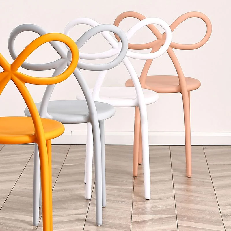 Sedia da pranzo stile moderno Sedie da pranzo senza braccioli con gambe plastica per cucina Clearhalo