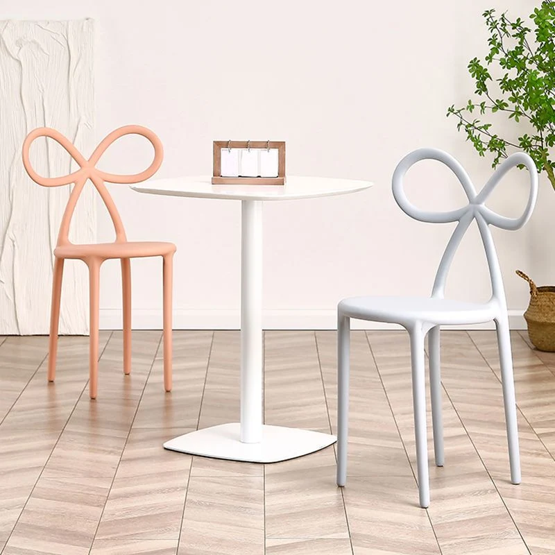 Sedia da pranzo stile moderno Sedie da pranzo senza braccioli con gambe plastica per cucina Clearhalo