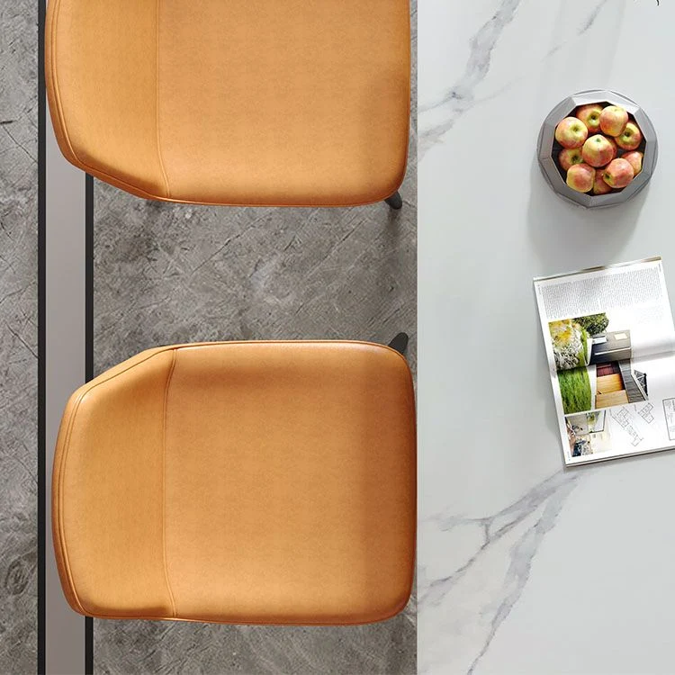 Sedia da pranzo stile moderno Sedie senza braccioli con gambe metallo per cucina Clearhalo