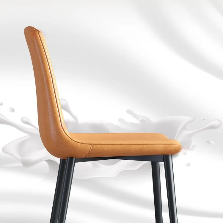 Sedia da pranzo stile moderno Sedie senza braccioli con gambe metallo per cucina Clearhalo