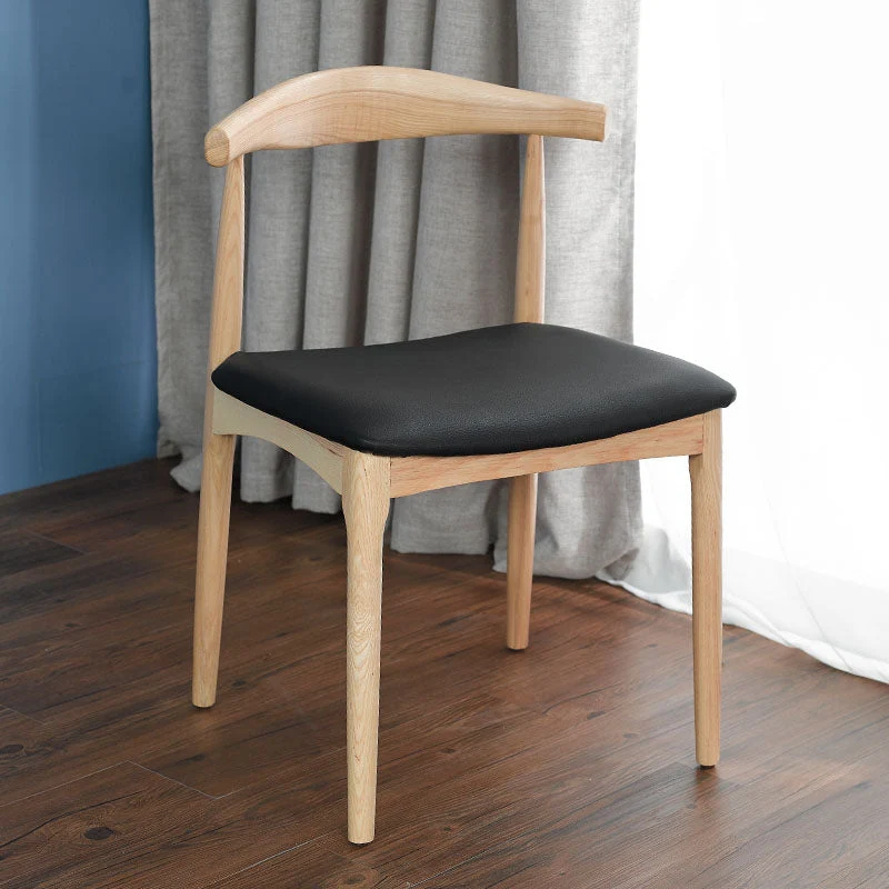 Sedia da pranzo stile moderno, senza braccioli, con gambe legno Clearhalo