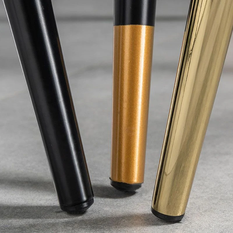 Sedia da pranzo stile moderno senza braccioli con gambe metallo per cucina Clearhalo