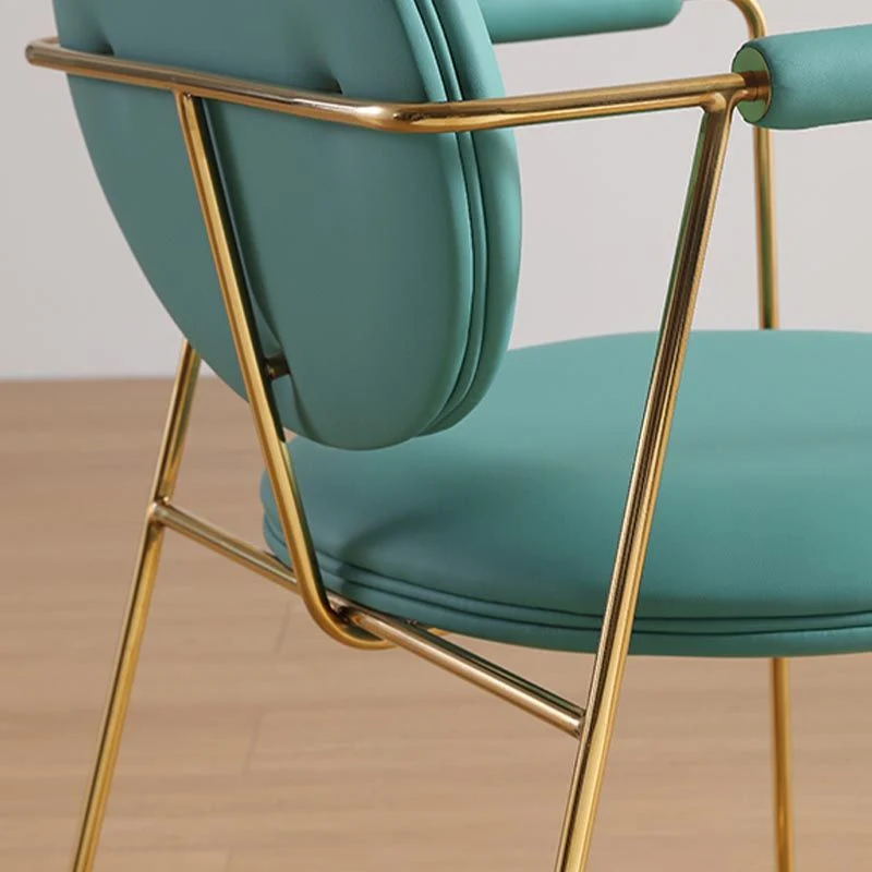 Sedia da pranzo stile nordico glam per cucina con gambe metallo Clearhalo