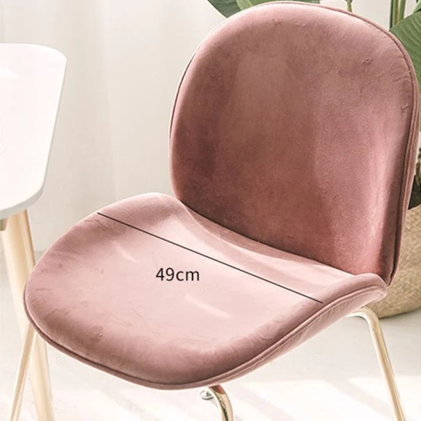 Sedia da pranzo stile nordico glamour, senza braccioli, con gambe metallo Clearhalo