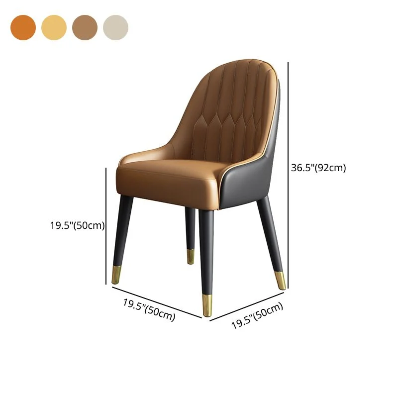 Sedia da pranzo stile nordico Sedia Parsons con braccioli metallo per cucina Clearhalo
