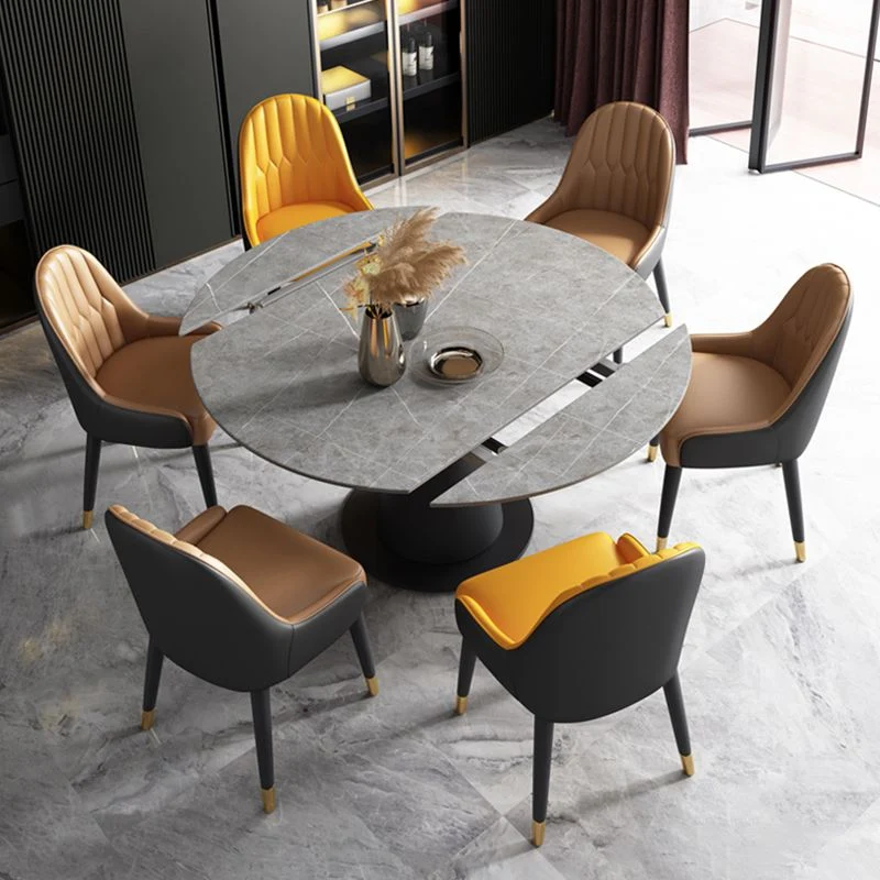 Sedia da pranzo stile nordico Sedia Parsons con braccioli metallo per cucina Clearhalo