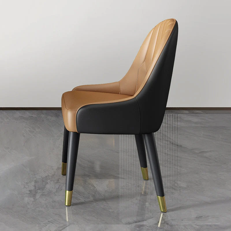 Sedia da pranzo stile nordico Sedia Parsons con braccioli metallo per cucina Clearhalo