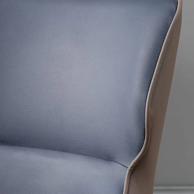 Sedia da pranzo stile scandinavo ecopelle con schienale massiccio e 4 gambe con finitura nera Clearhalo