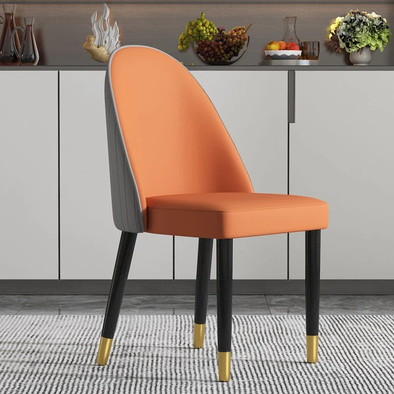 Sedia da pranzo stile scandinavo Sedia Parsons imbottita per sala da pranzo legno (set di 2) Clearhalo